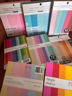 Bundle Cardstock Paper Pads For Crafts & Scrapbooking Mix Media  8 Pads